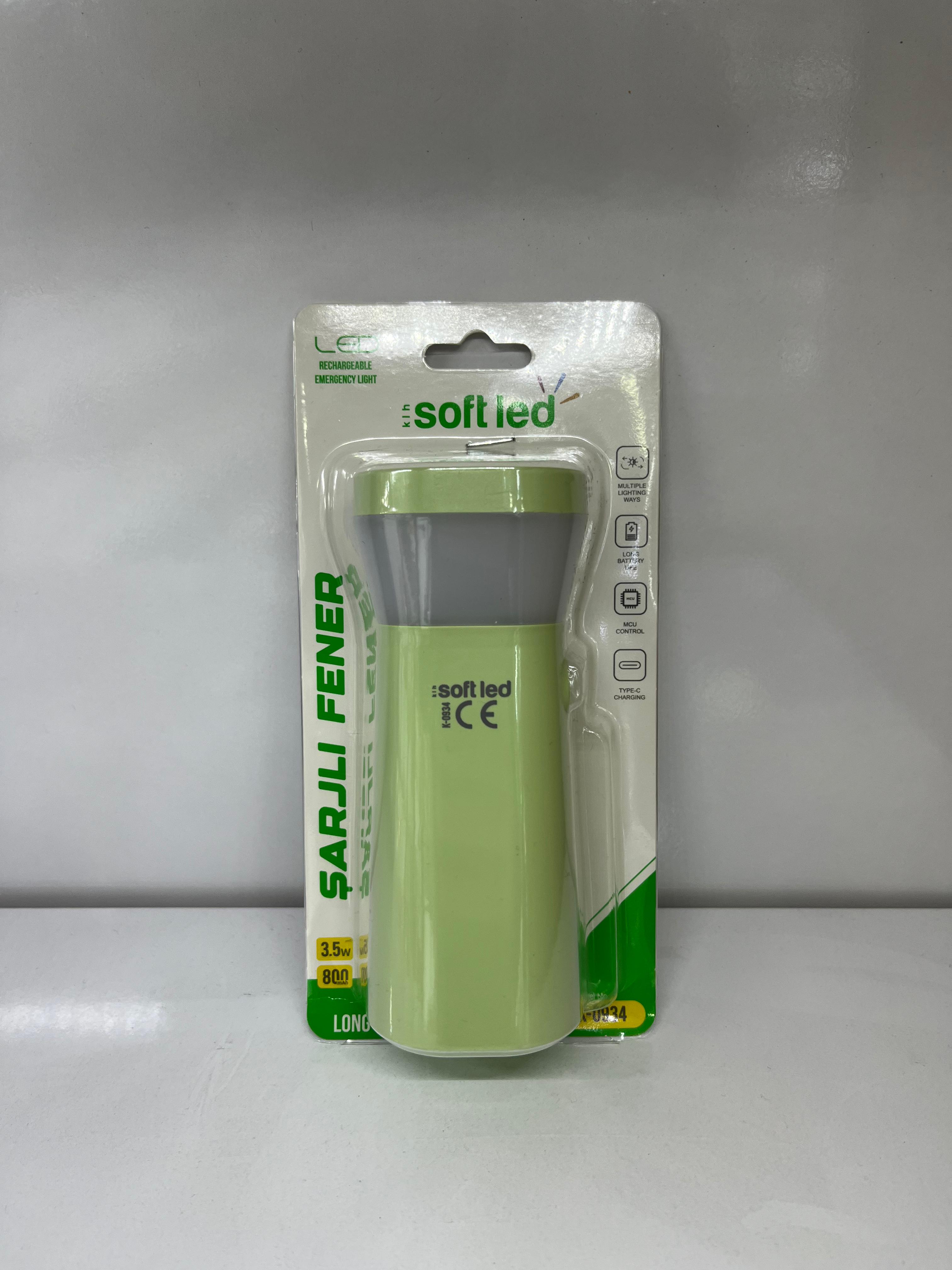 SOFT LED ŞARJLI EL FENERİ + YOL AYDINLATMA